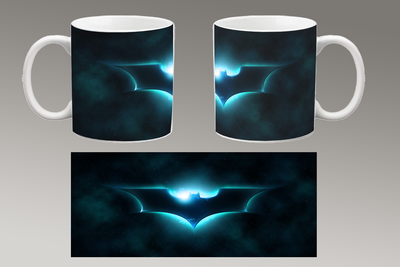 Чашка біла керамічна "Бетмен логотип" batman logo 19 Aurora