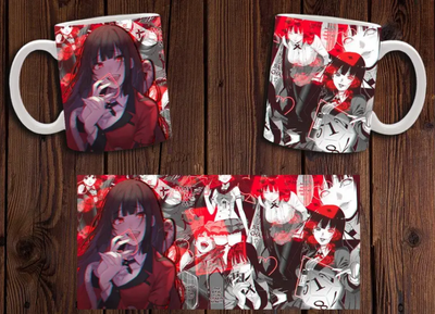 Чашка белая керамическая "Безумный азарт" Kakegurui 21 Aurora