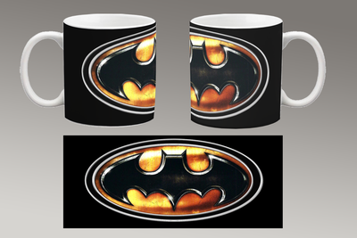 Чашка белая керамическая "Бэтмен логотип" batman logo 47 Aurora