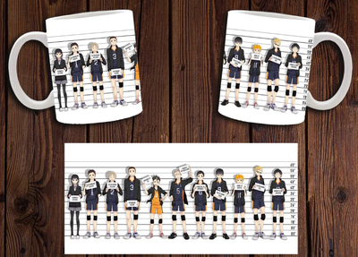 Чашка белая керамическая "Волейбол" Haikyuu 20 Aurora