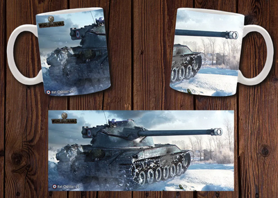Чашка белая керамическая с принтом "World of Tanks" Світ Танків 13 Aurora