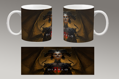 Чашка біла керамічна "Diablo 4" Ліліт Діабло Aurora