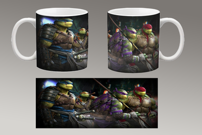 Чашка белая керамическая "Черепашки-ниндзя" Teenage Mutant Ninja Turtles Aurora 30