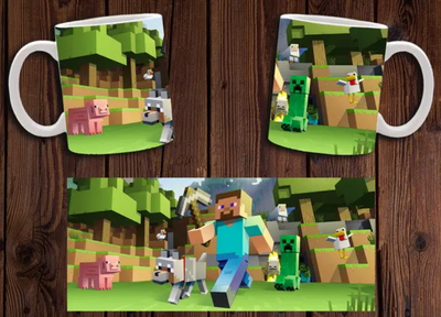 Чашка біла керамічна "Minecraft" Майнкрафт 13 Aurora