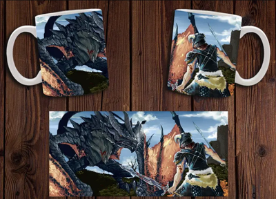 Чашка біла керамічна з принтом "The Elder Scrolls V: Skyrim" Скайрім 12 Aurora