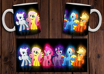 Чашка белая керамическая "My little pony" Мой маленький пони 18 Aurora