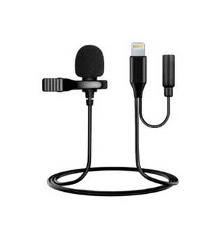 Петличный микрофон Lightning + разъем mini jack 3.5 мм LAV JBC-052