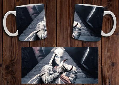 Чашка белая керамическая с принтом "Місячний лицар" Moon Knight 12 ABC