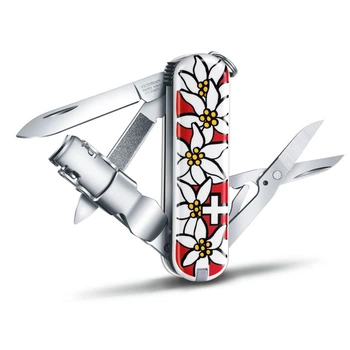 Складаний швейцарський ніж Victorinox Vx06463.840 Edelweiss Nailclip 580 8 функцій 65 мм різнокольоровий