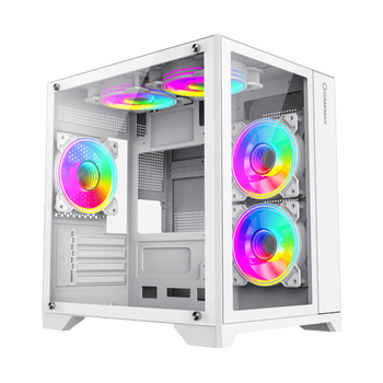Корпус комп'ютерний GameMax Infinity Mini White без блока живлення Minitower Білий