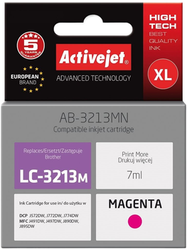 Картридж Activejet для Brother LC3213M Supreme 7 мл Magenta (AB-3213MN)