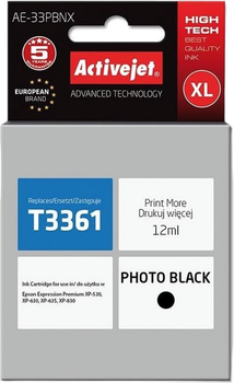 Картридж Activejet для Epson 33XL T3361 Supreme 12 мл Black (AE-33PBNX)