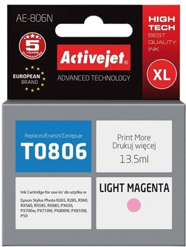 Tusz Activejet do Epson T0806 Supreme 13.5 ml Light Magenta (AE-806N)