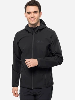 Куртка демисезонная с капюшоном мужская Jack Wolfskin Bornberg Hoody M 1307471_6000 3XL Черная (4064993526370)