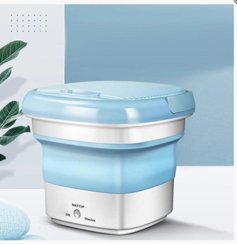 Стиральная машина переносная складная Maxtop washing machine 2690 силиконовая синяя с белым