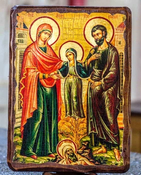 Икона Введение во храм Пресвятой Богородицы ( на дереве) 130*170 мм