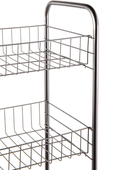 Этажерка Fabrika Best 4-х ярусная 38x26x86 см Черная (FK0197)