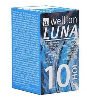 Тест-полоски для измерения уровня холестерина в крови Wellion LUNA, 10 штук