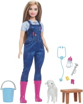 Lalka Mattel Barbie Weterynarka na farmie HRG42 (0194735175956)