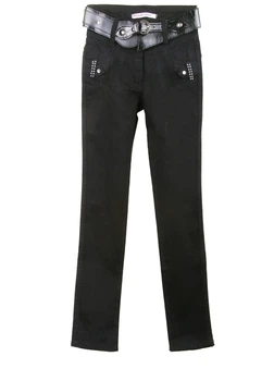 Джинсы для девочки Flamingo 128 см Черный (YDB-4267-Black)