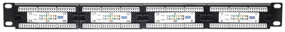 Патч-панель Netrack 19" 1U Cat.5e 24xRJ45 для серверної шафи/стійки (5908268774662)