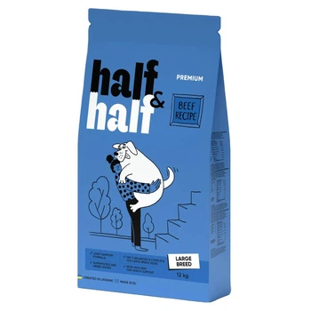 Cухий корм для собак Half&Half Large Breed 12 кг - яловичина