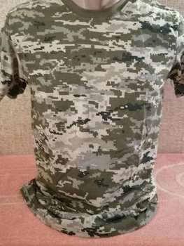 Військова футболка піксель, бавовняна футболка піксель, армійська футболка камуфляж ,Футболка піксель ЗСУ 60