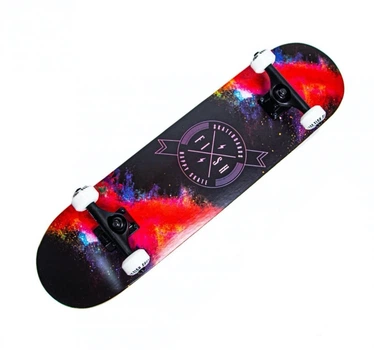 Детский деревянный скейтборд Fish Skateboard с принтом Color spray&nbsp;до 90 килограмм