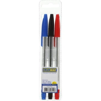 Набор из 3-х шариковых ручек CLASSIC (тип "корвина"), 0,7 мм, 3 цвета чернил (BM.8433)
