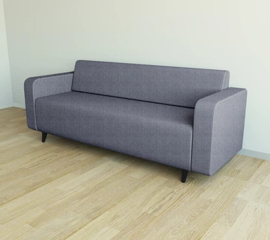 Диван офисный Tobi Sho Арне с подлокотниками 1880х700х740 мм, обивка велюр Magic Grey