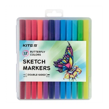 Набор скетч-маркеров Kite Butterfly, 12 цветов (K22-044-2)