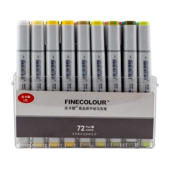 Набір маркерів Finecolour Sketch, 72 кольори, 2 коробки (EF100-TB72)