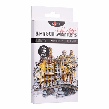 Набор маркеров Santi sketch Urban Sketch, 6 шт. (390548)