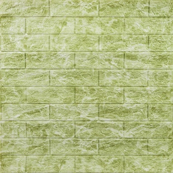 Декоративна 3D панель самоклейкаSticker Wall Глибокий зелений (цегла) (069) SW-00000171