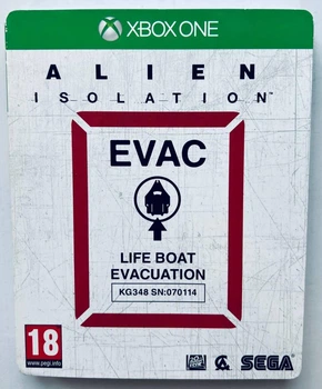 Alien Isolation EVAC Lifeboat Steelbook Edition + картонный футляр, Б/У, русская версия - диск для Xbox One