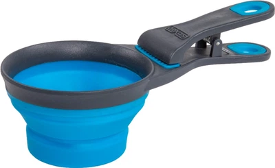 Мірний стакан Dexas Collapsible KlipScoop, складаний на кліпсі, квадратний, 240 мл, блакитний (PW6604322194)