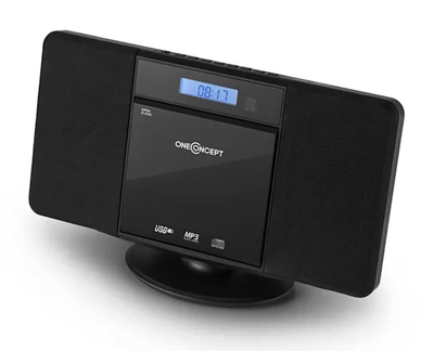Стереосистема OneConcept V-13 BT, CD, MP3, USB, Радіо, Bluetooth, настінне кріплення