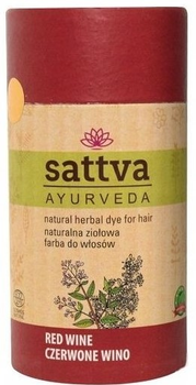 Farba do włosów Sattva Natural Herbal Dye for Hair naturalna ziołowa Red Wine 150 g (5903794185999)