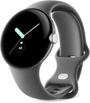 Смарт-часы Google Pixel Watch Polished Silver case / Charcoal Active band (LTE) (GA03304)
