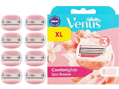 Змінні картриджі для гоління (леза касети) жіночі Gillette Venus ComfortGlide Spa Breeze 8 шт