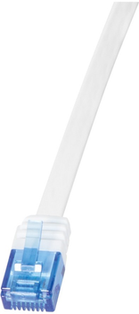 Патч-корд LogiLink SlimLine Cat 6a U-UTP 0.25 м White (CF2011U)