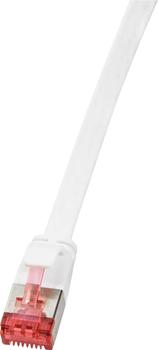 Patchcord LogiLink SlimLine Cat 6 STP 0.5 m White (CF2021S)