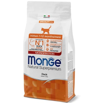 Сухой корм для котят Monge Cat Kitten с уткой, 1.5 кг