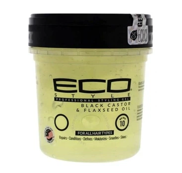 Ecoco ECO гель для укладки волос стайлинга с касторовым и льняным маслом Styler Black Castor and Flaxseed Oil Gel 473 мл