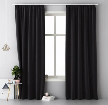 Готова штора Room99 Aura 140 х 250 см на тасьмі (8365214146) чорна