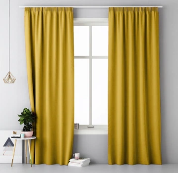 Готова штора Room99 Aura 140 х 250 см на тасьмі (8365214146) жовтий