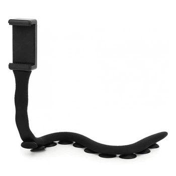 Тримач для телефону UKC Cute Worm Lazy Holder black гнучкий з присосками
