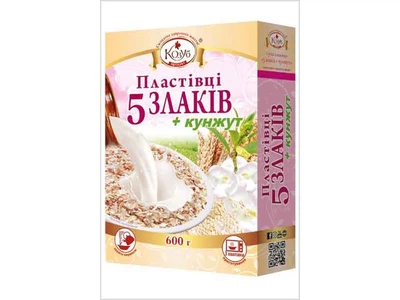 Пластівці Козуб Продукт 600г 5 злаків+ кунжут в коробці