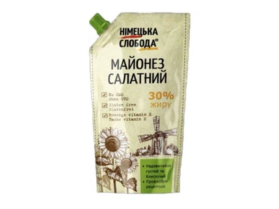 Майонезний соус Німецька слобода Салатний 300г 30% дой-пак