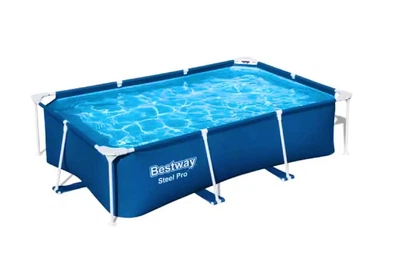 Прямоугольный семейный каркасный бассейн Bestway 56404 300x201x66 см Steel Pro Frame Pool (21-9-56404 BW new)